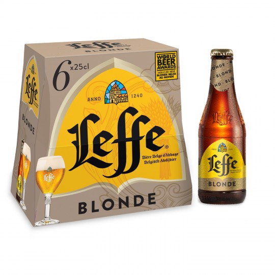 Leffe Blond beer 6x25cl  6.60%